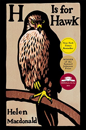Book cover for H is for Hawk with image of a hawk.