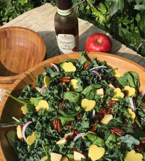Apple Cheddar Kale Salad