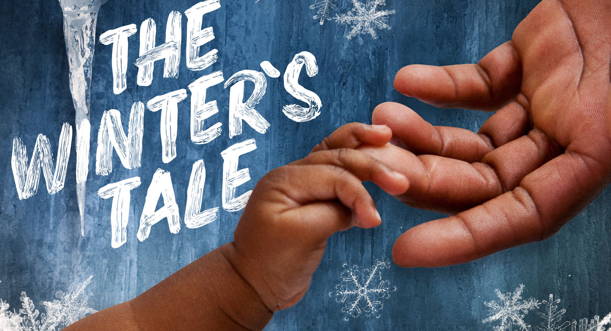 The Winter's Tale with image of child's hand in adult's hand