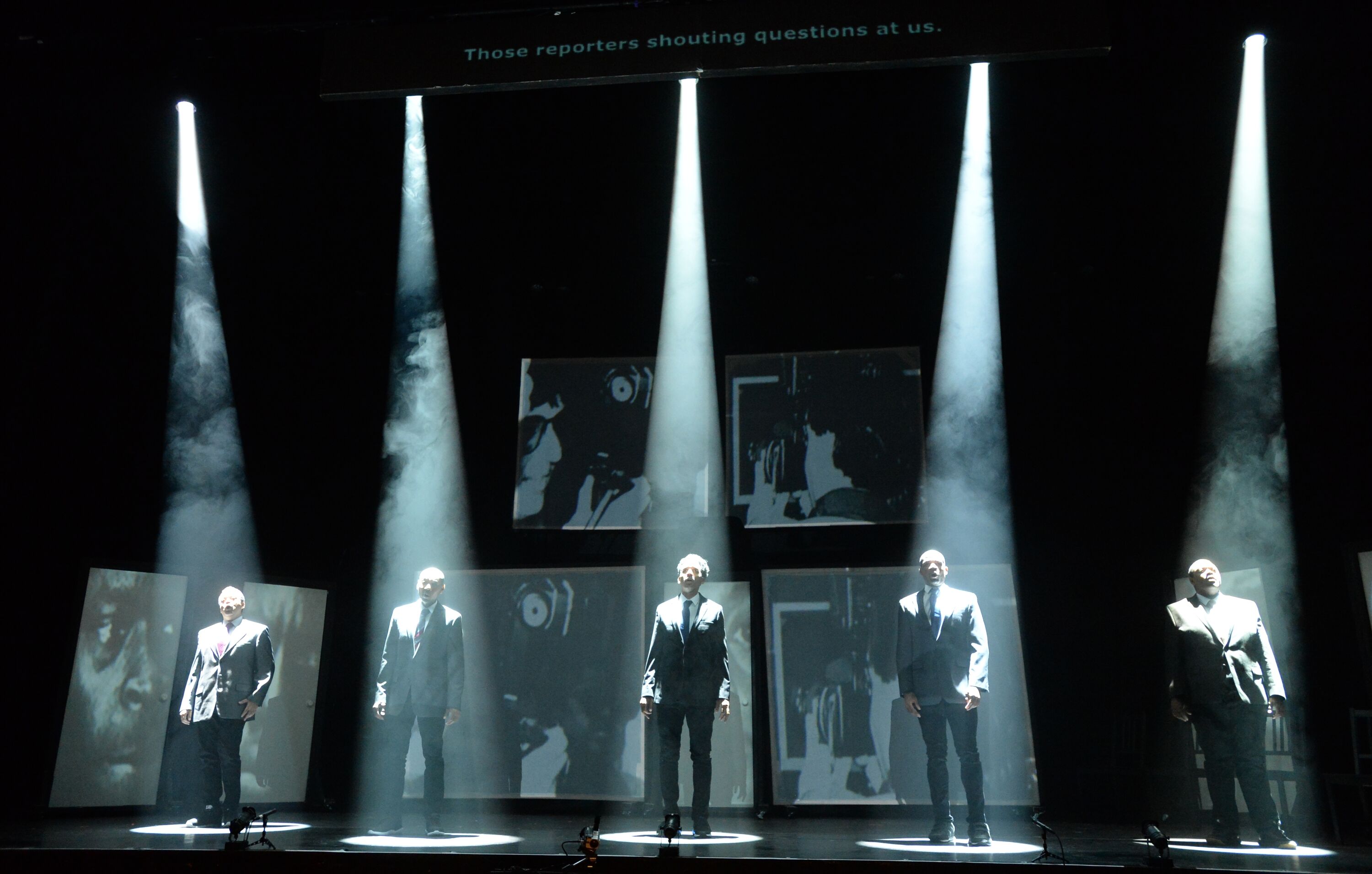 Image of singers on stage, Long Beach Opera's 2019 production of The Central Park Five