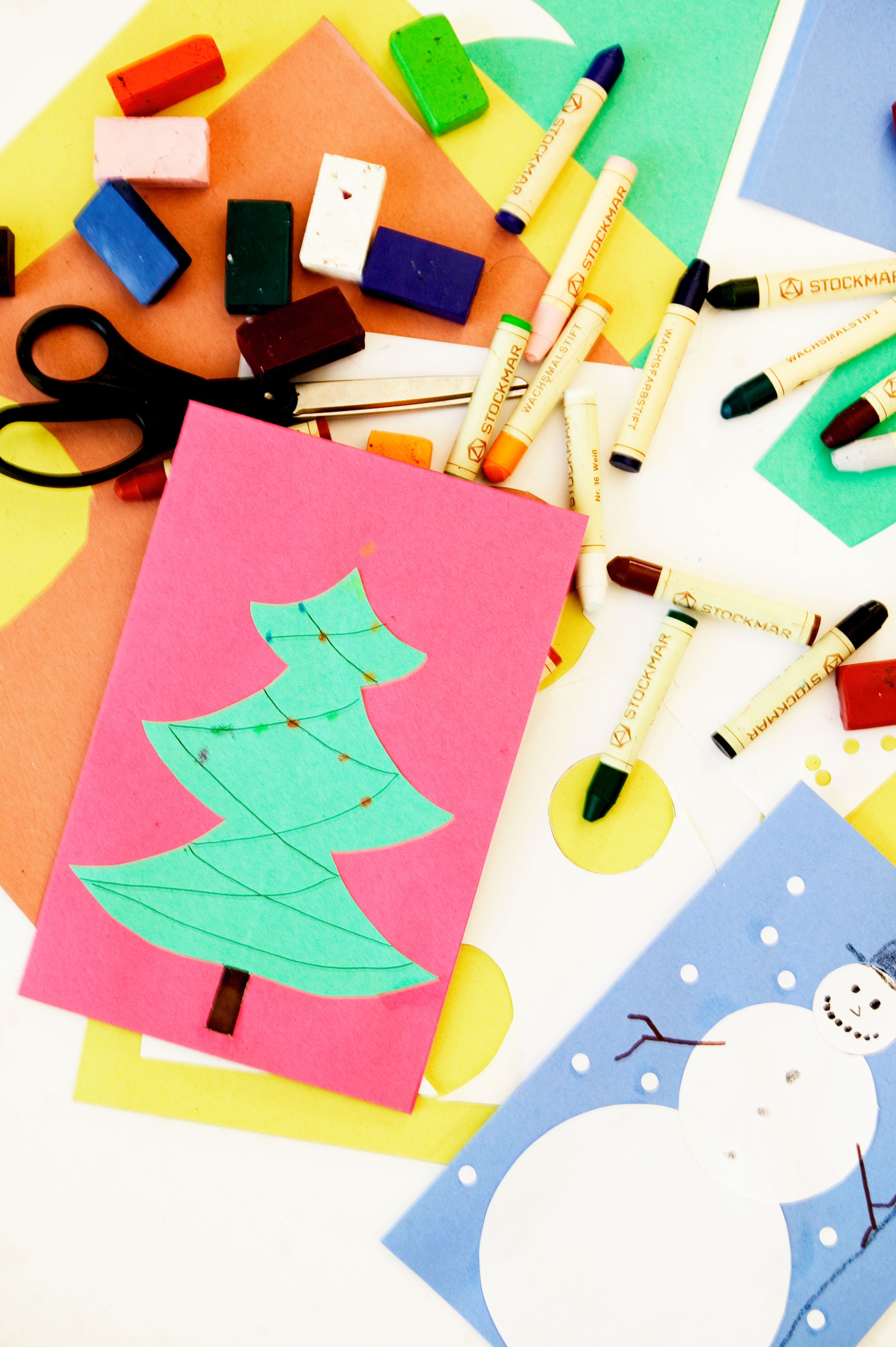 Holiday cards and art supplies