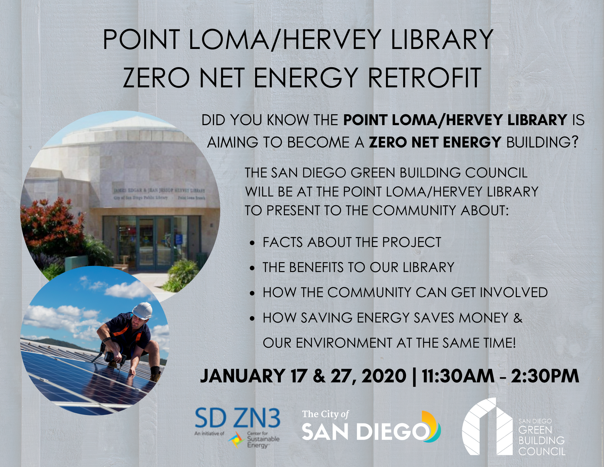 Point Loma/Hervey Library Zero Net Energy Retrofit flyer