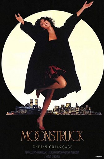 Poster for the film Moonstruck, with Cher