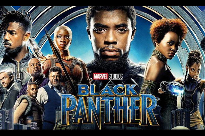 Movie Poster of actors from Marvel's Black Panther movie