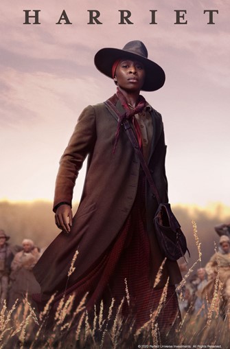 Poster for the film Harriet, with Cynthia Erivo as Harriet Tubman.