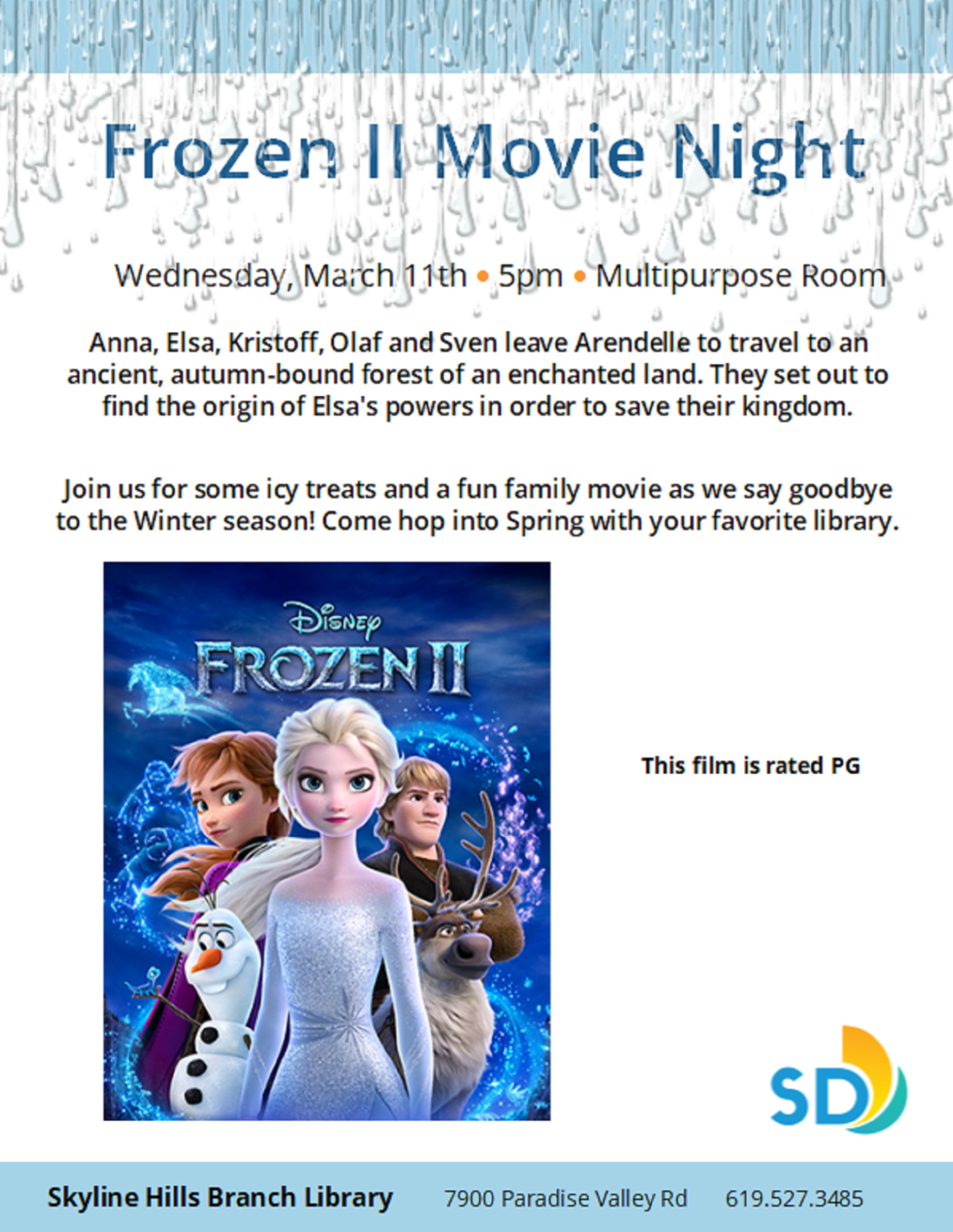 frozen 2 program flyer
