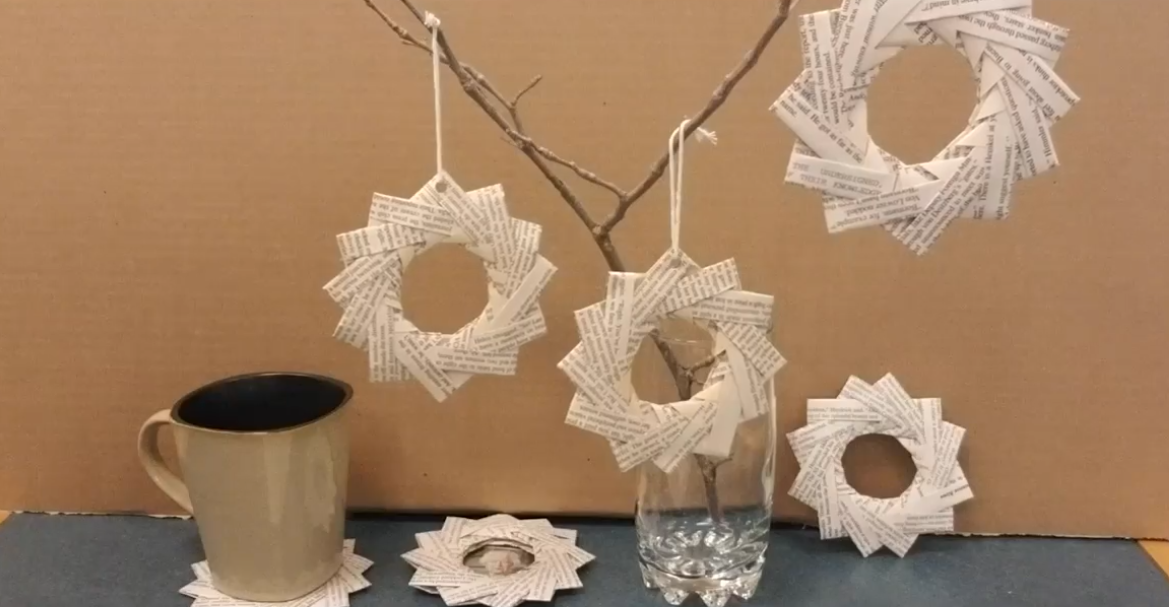 Photo of craft that can be used as an ornament, photo frame, coaster, or trivet