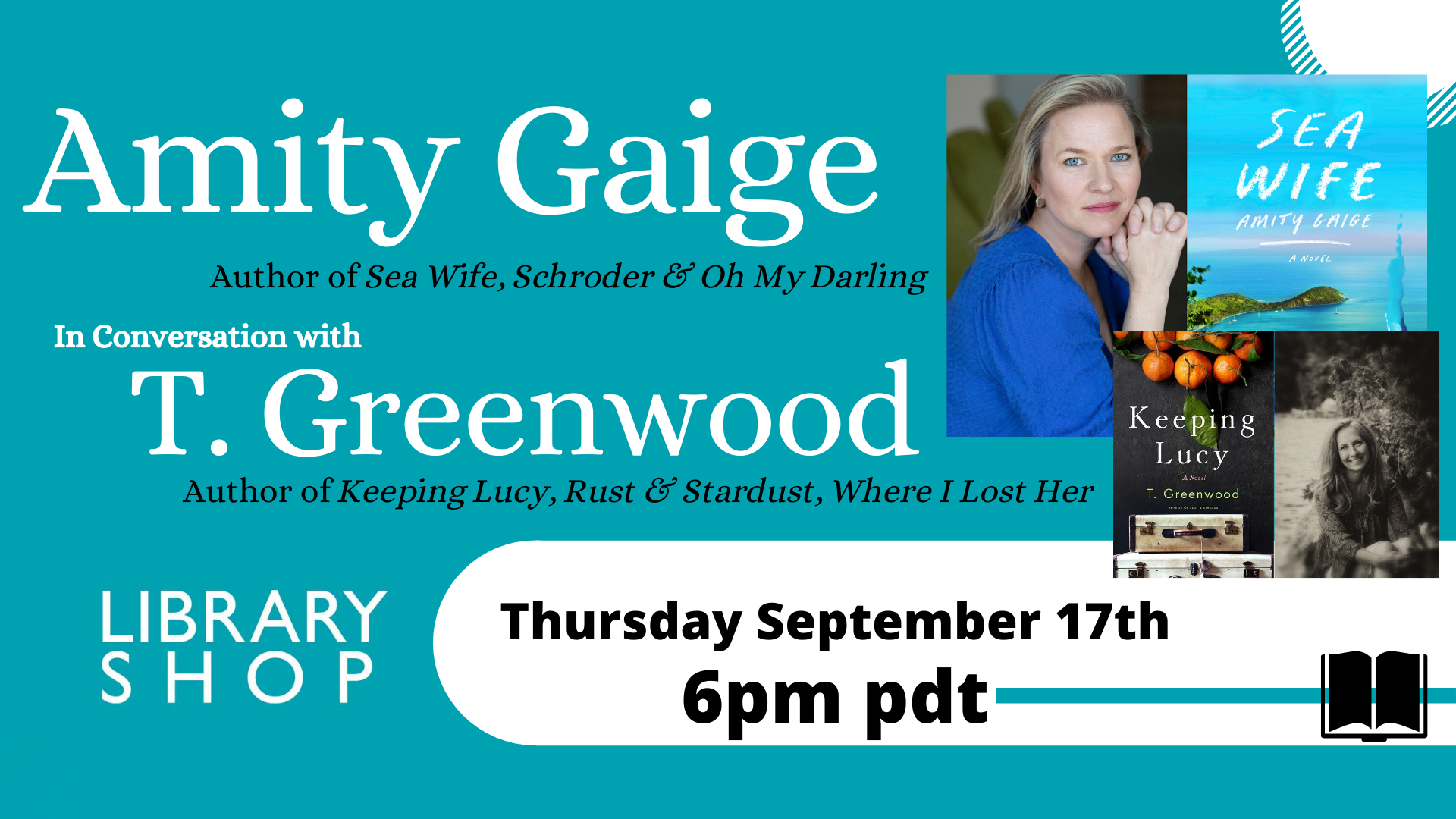 Amity Gaige in Coversation with T. Greenwood