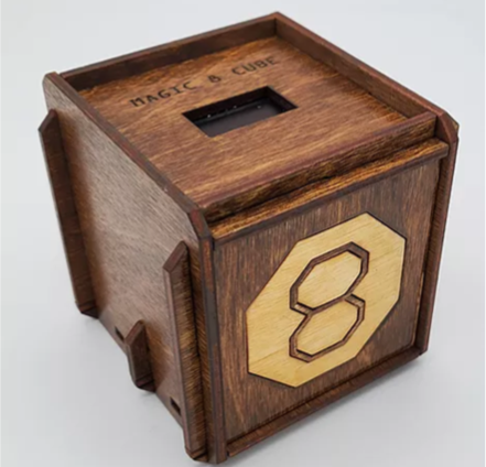 Magic 8 Cube made from wood