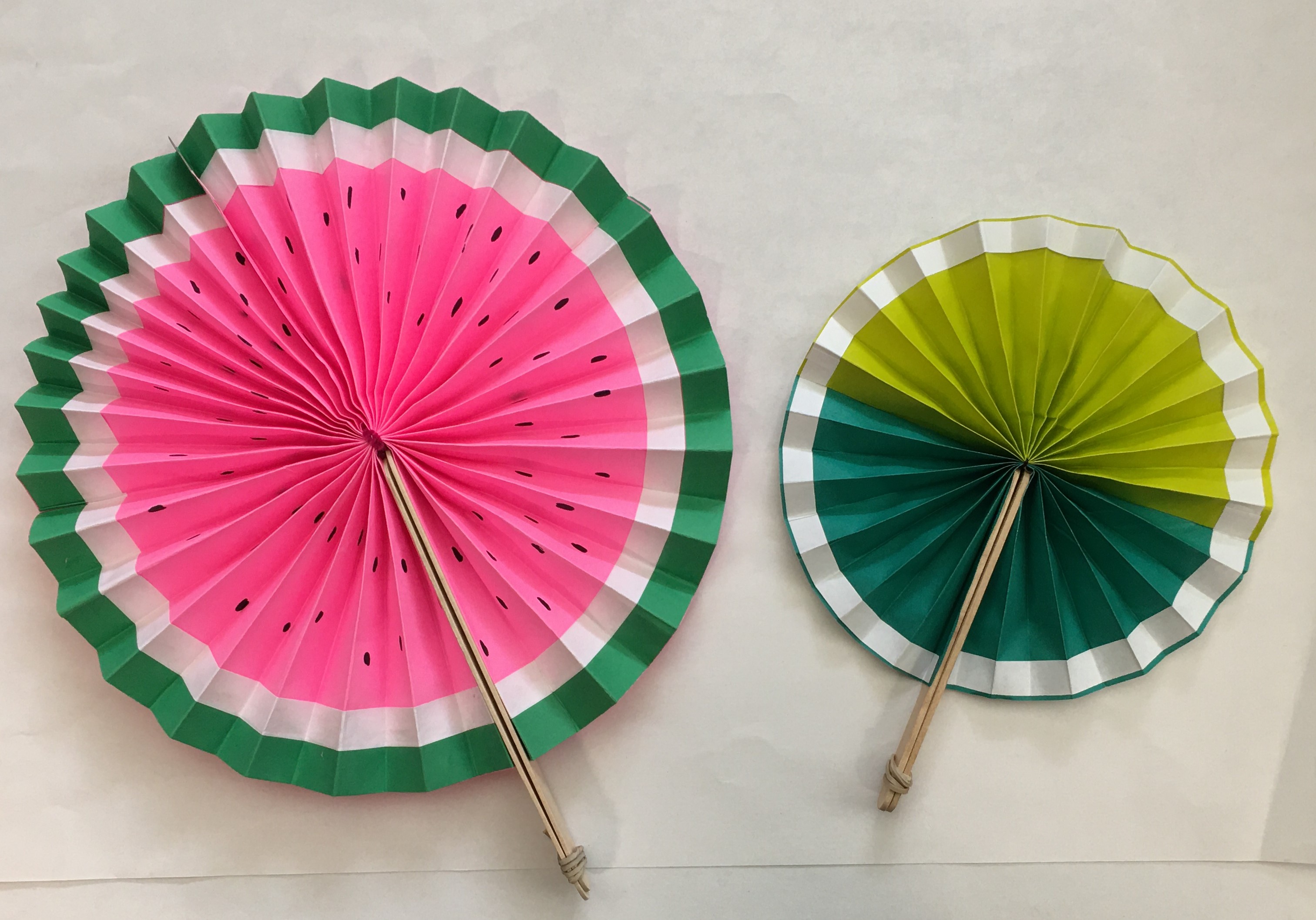 Fruit Shaped Paper Fan Crafts