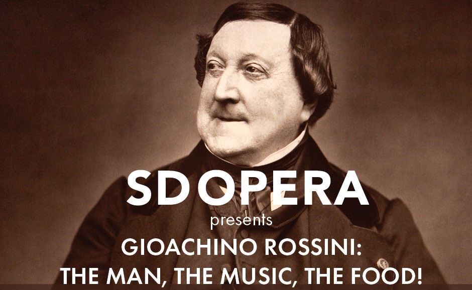 Sepia portrait photograph of Rossini
