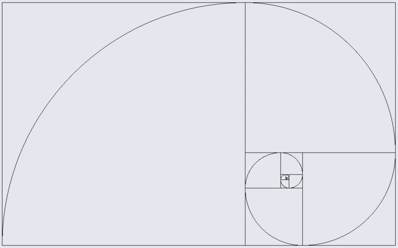 illustration of a Fibonacci spiral