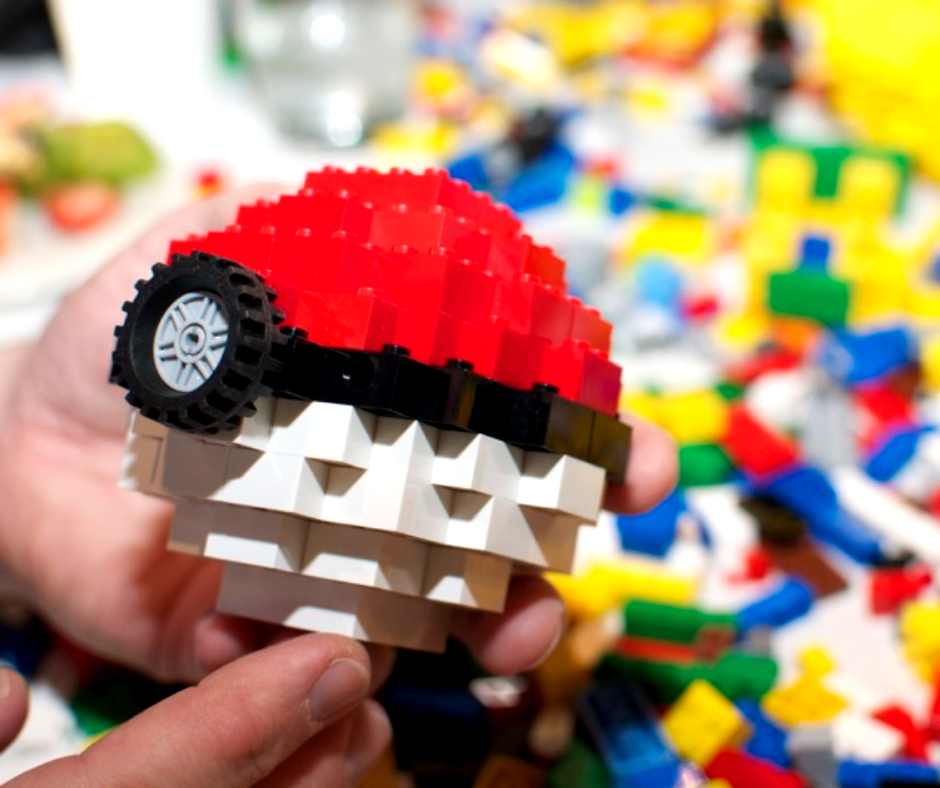 Pokemon ball made of Legos