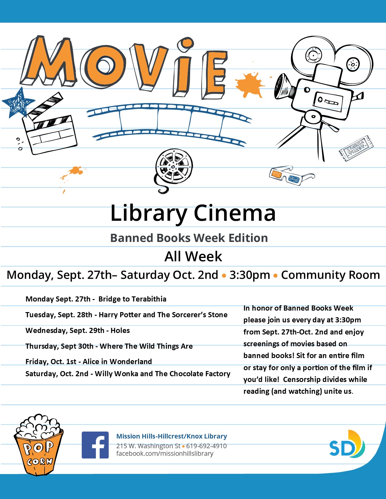 Banned Books Film Event Flyer