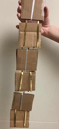 Jacob's Ladder toy made out of cardboard