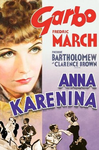 Poster for the 1935 adaptation of "Anna Karenina" with image of Greta Garbo