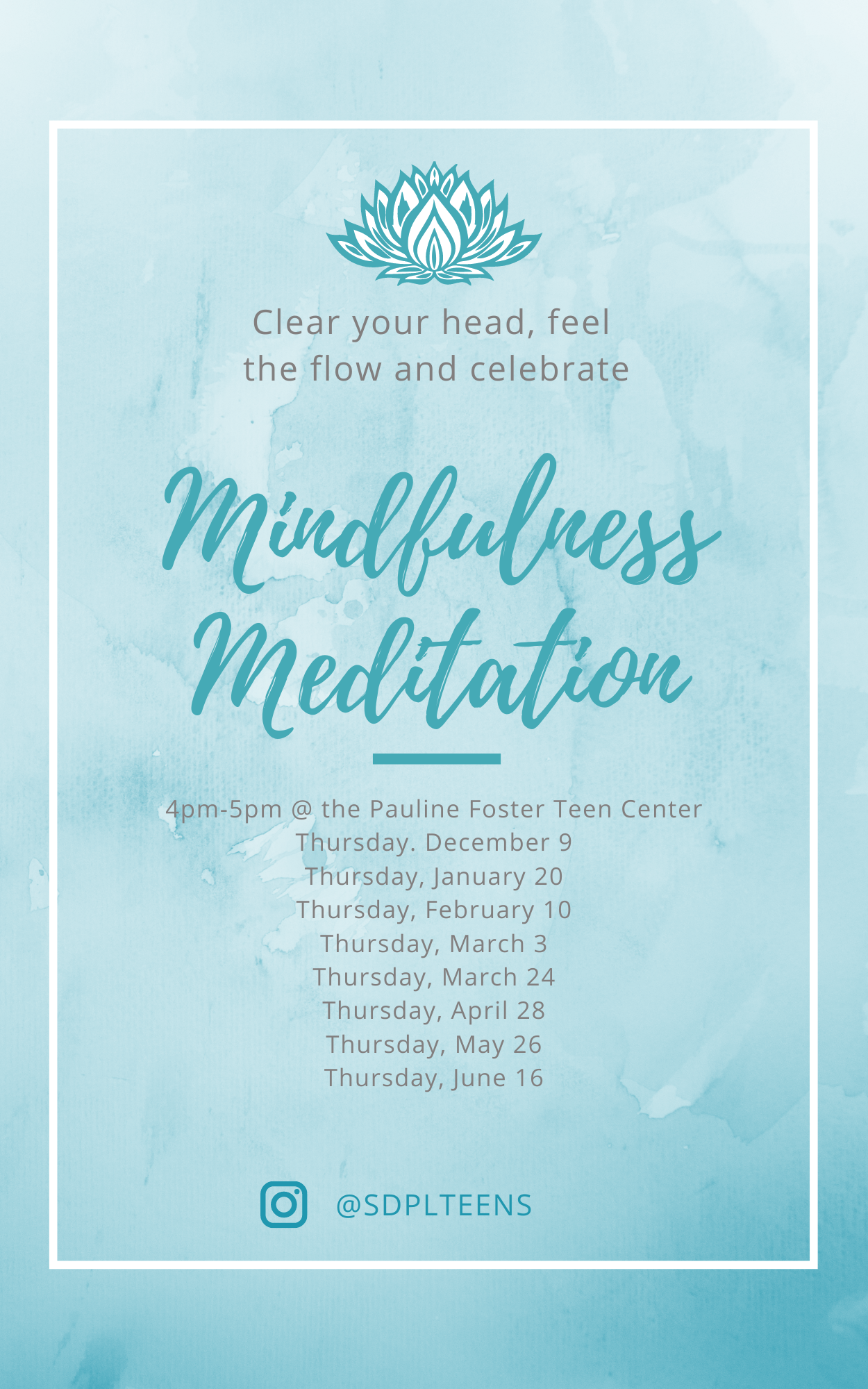 Mindfulness Meditation Flyer