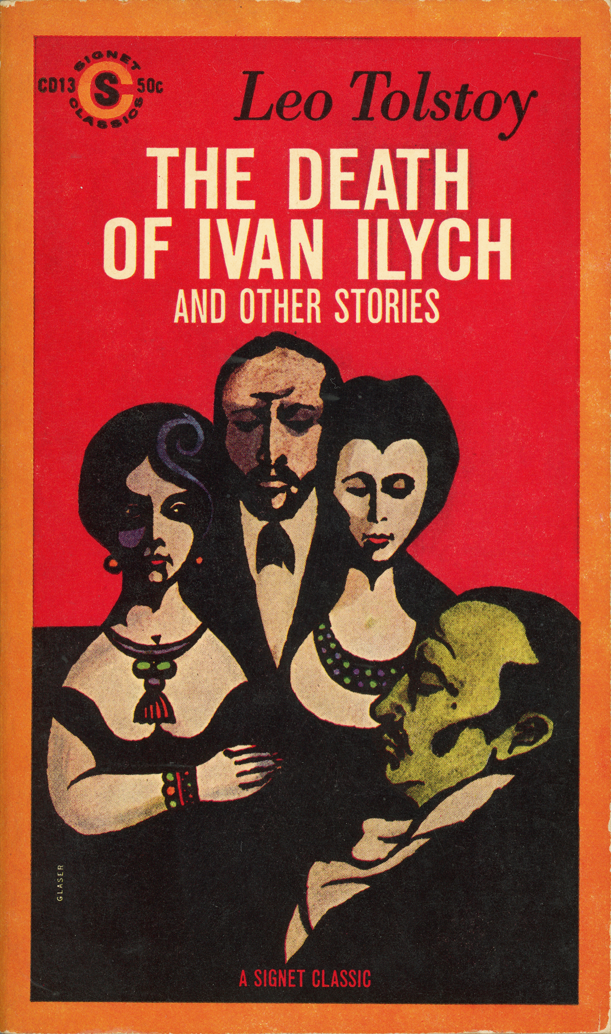 Book cover depicting Ivan Ilyich lying in repose