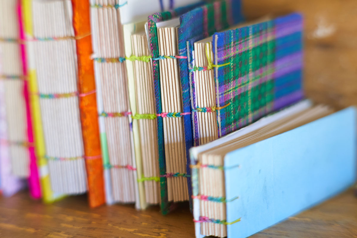 Hand Sewn Books in a range of colors