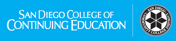 San Diego College of Continuing Education text and emblem