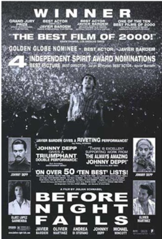 Poster for the 2000 film "Before Night Falls"