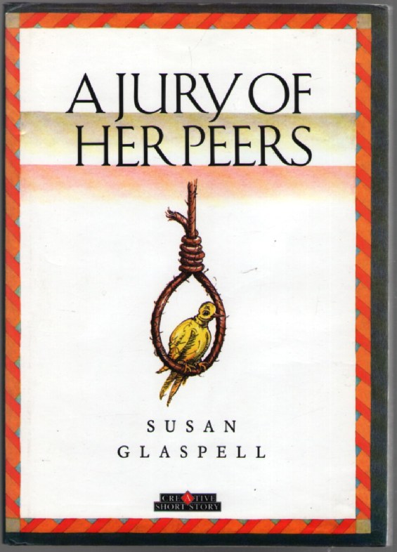 Book cover "A Jury of Her Peers" a hangman's noose with a yellow perched on it.