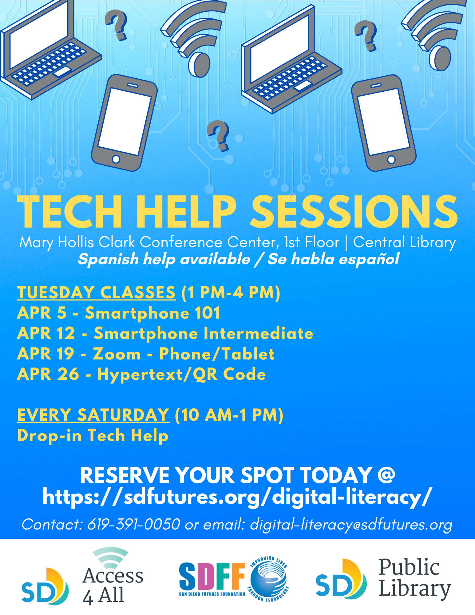 Tech Help Sessions April 2022
