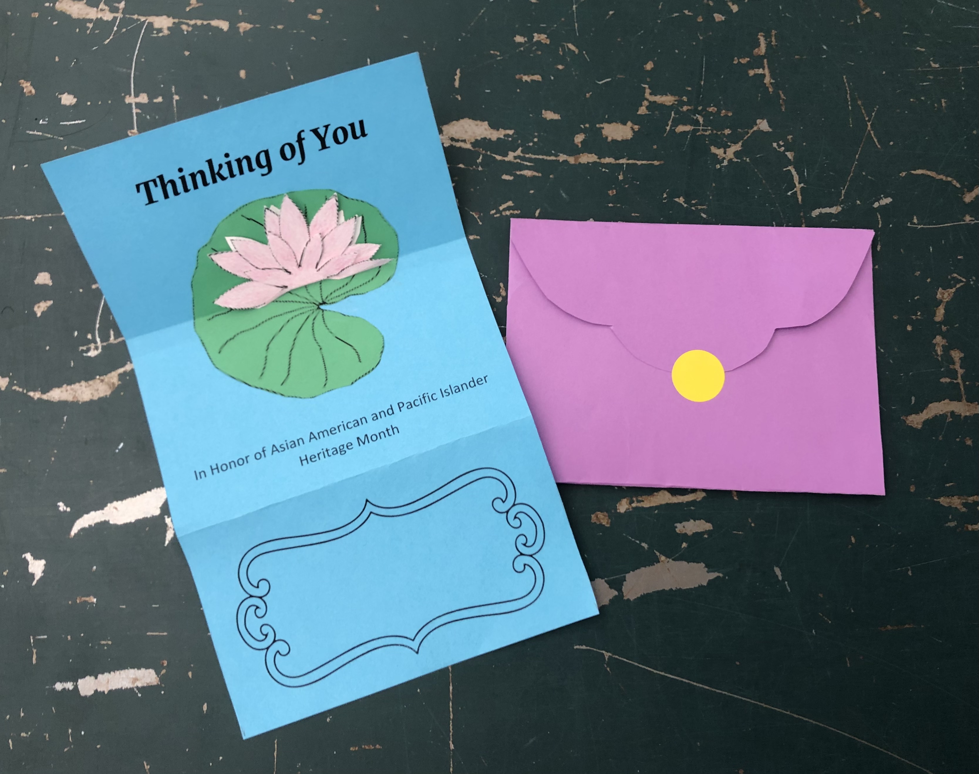 Lotus Flower Card: AAPI Heritage Month Craft