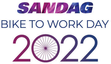 Image that reads "SANDAG Bike to Work Day 2022"