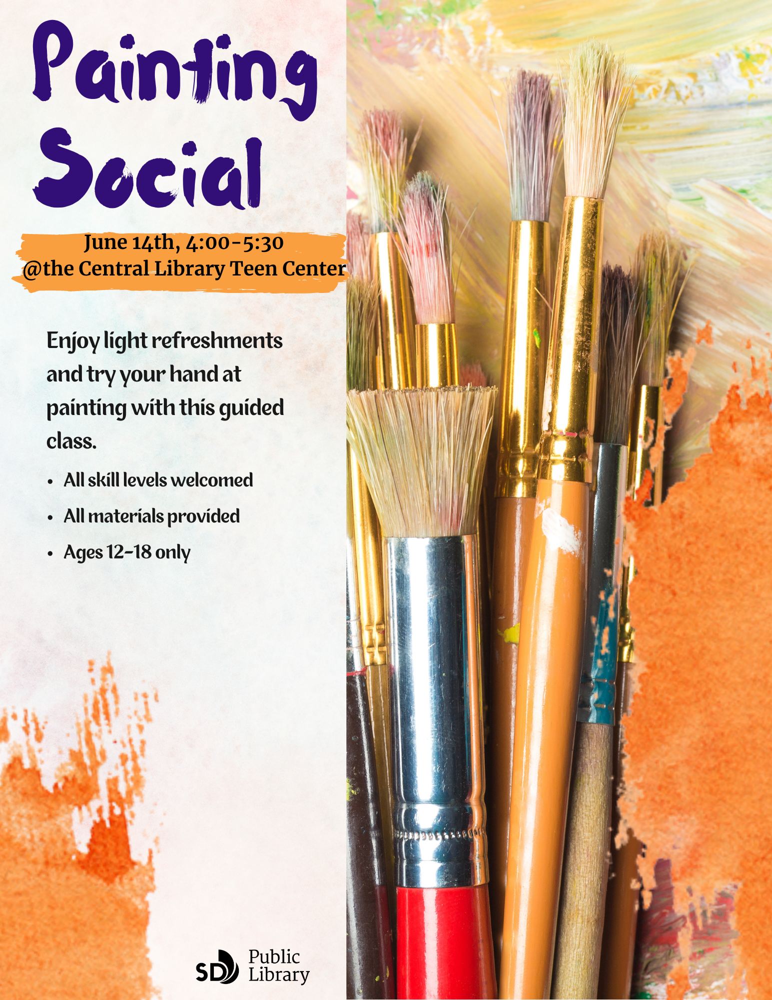 Painting social flyer
