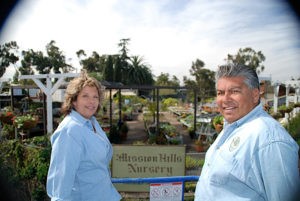 Toni and Fausto Palafox at the Mission Hills Nursery