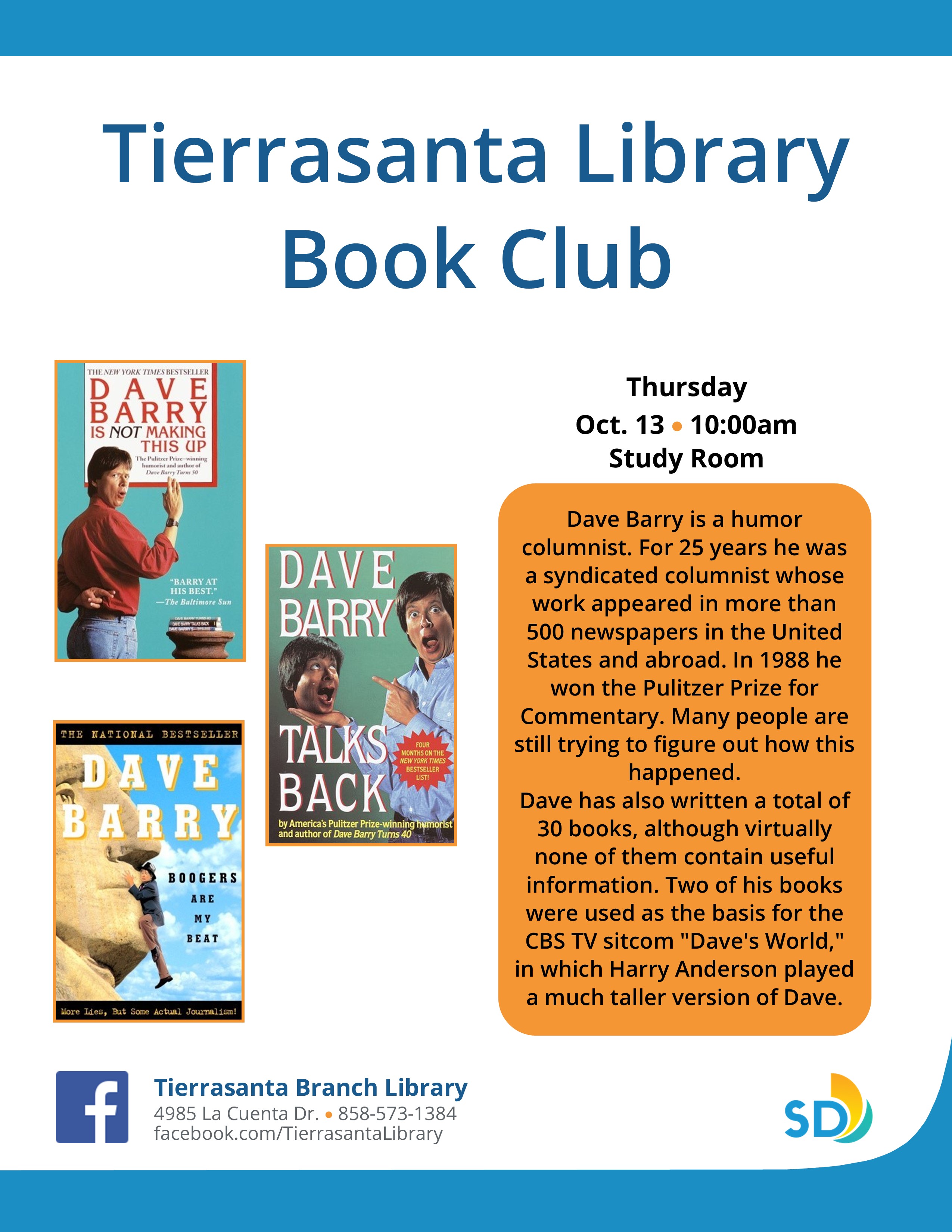 Indien Motivere Komedieserie The Tierrasanta Library Book Club | San Diego Public Library