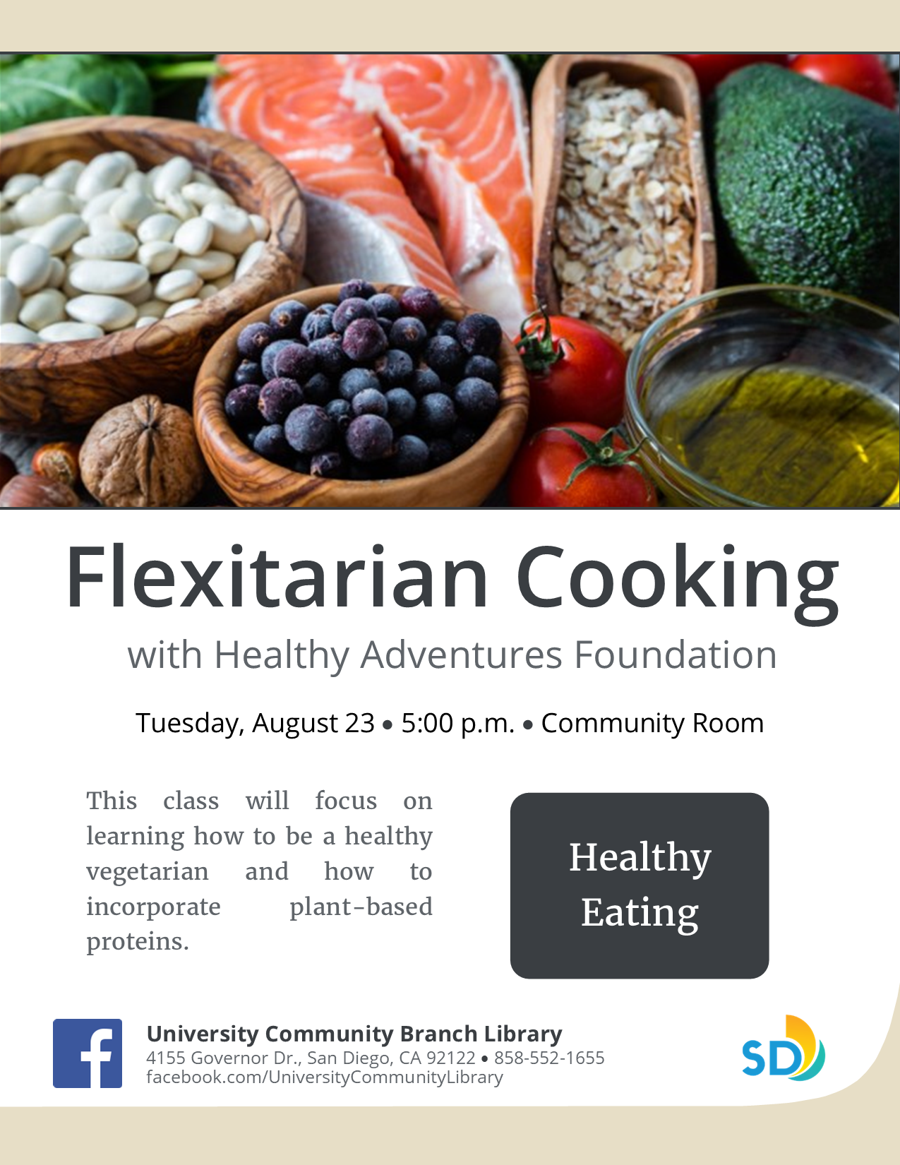 Flexitarian Cooking Flyer