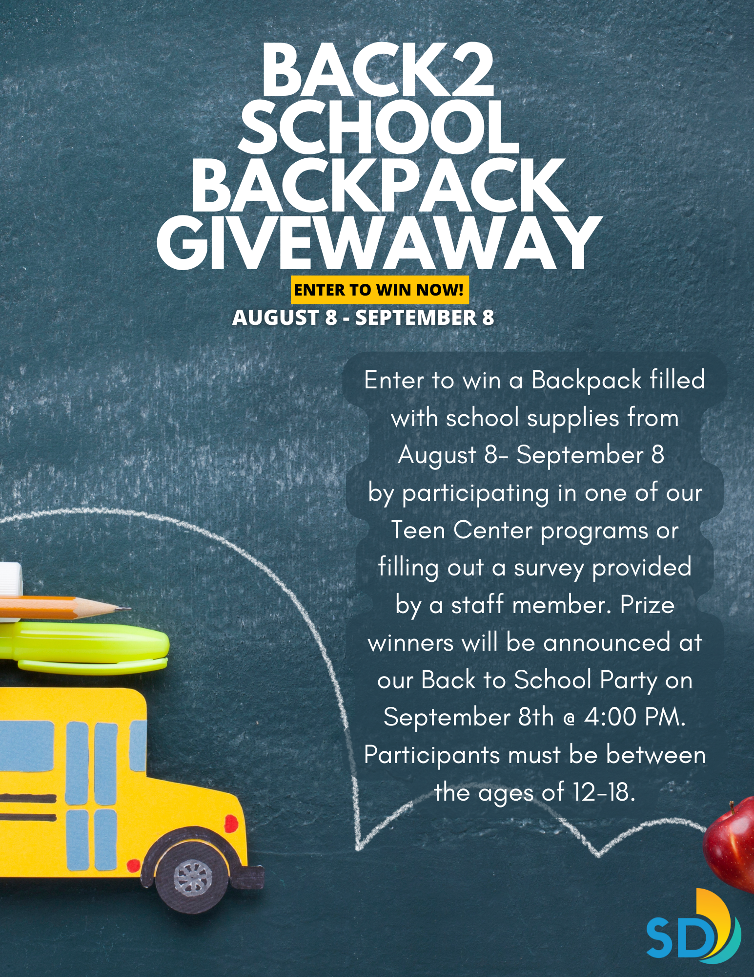 Back2School Backpack Giveaway.
