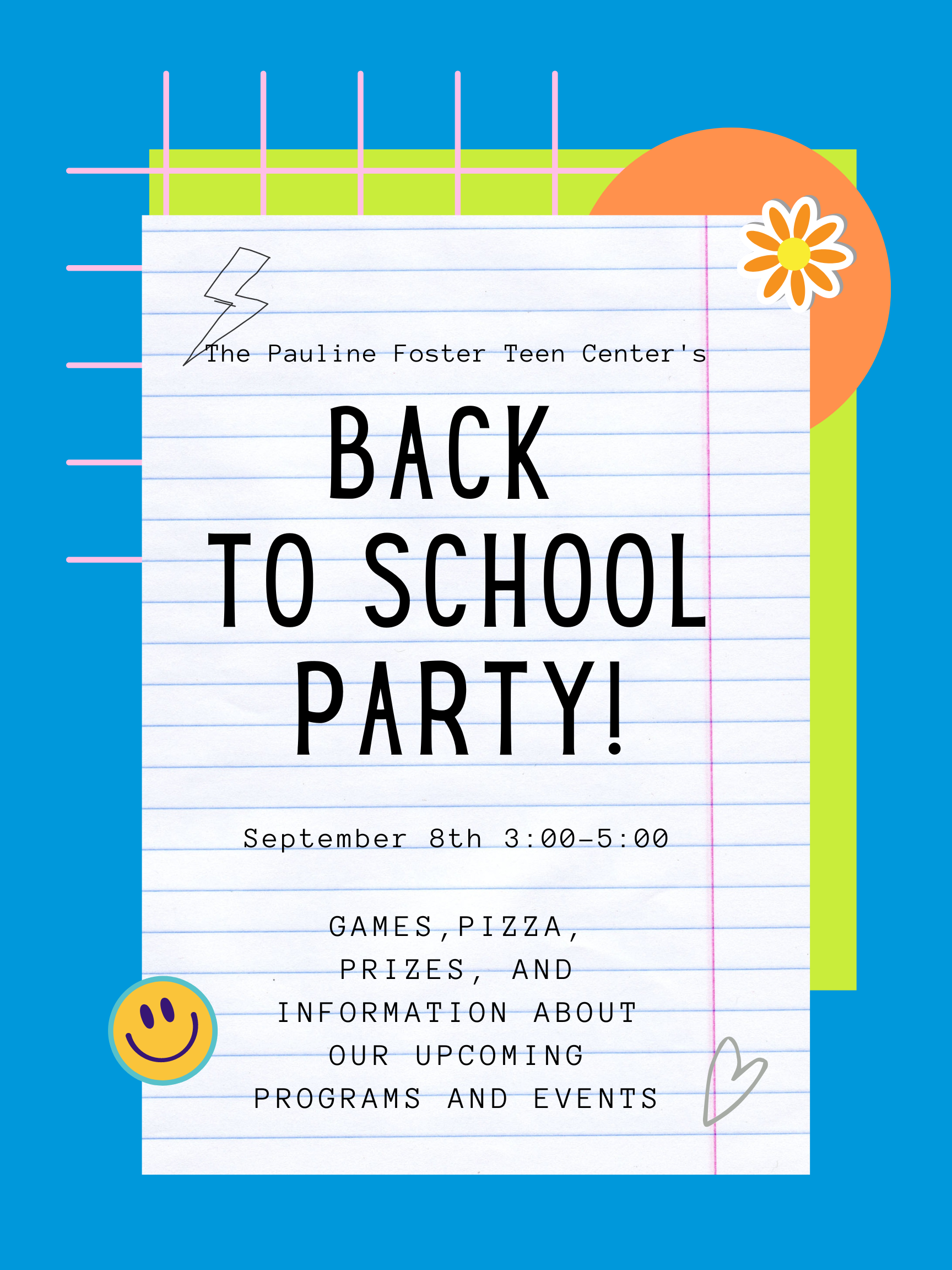 back to school party flyer
