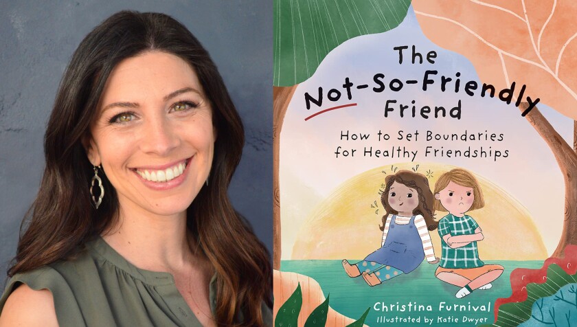 Author photo and The Not So Friendly Friend book jacket