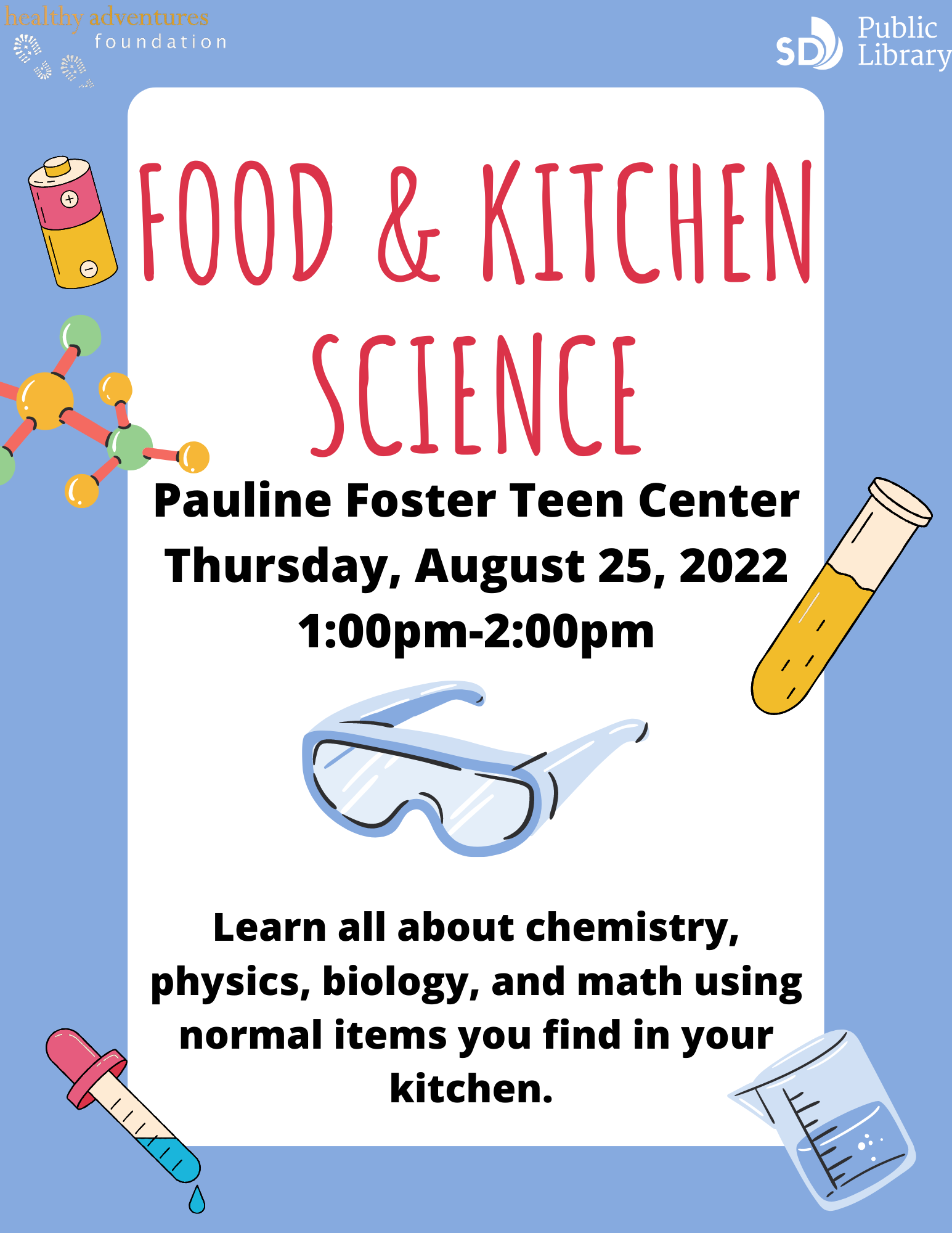 food and kitchen science flyer