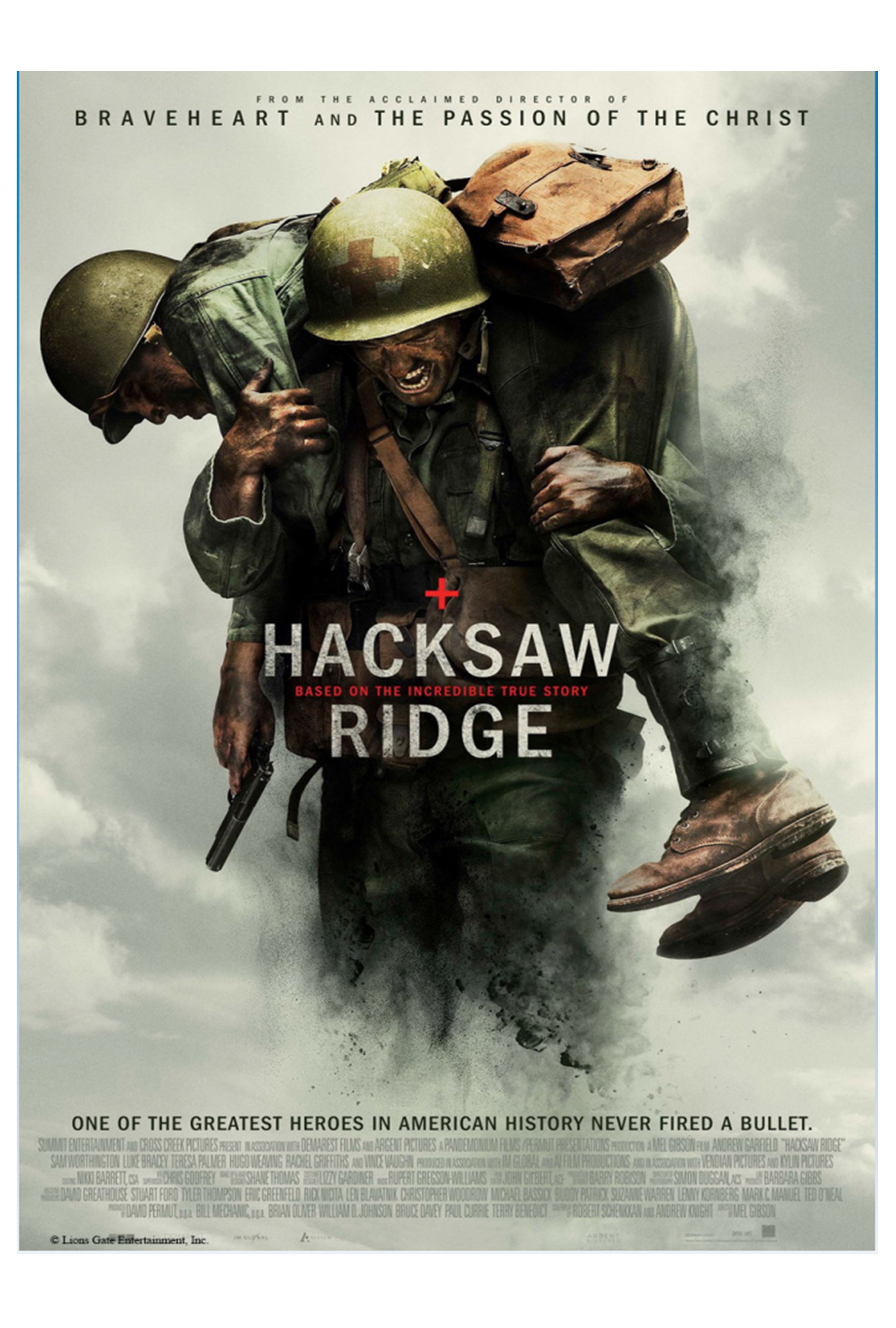 Film poster for Hacksaw Ridge.