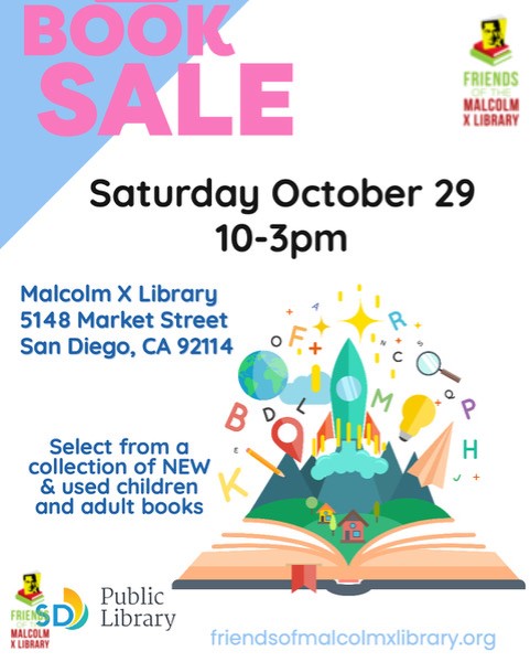 Friends of Malcolm X Library book sale text