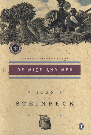 book cover of "of mice and men."