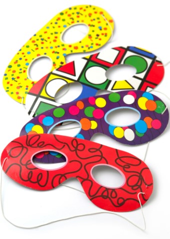 eye masks decorated with paint
