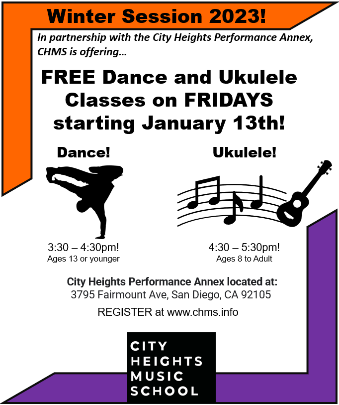 Free Dance & Ukulele Classes