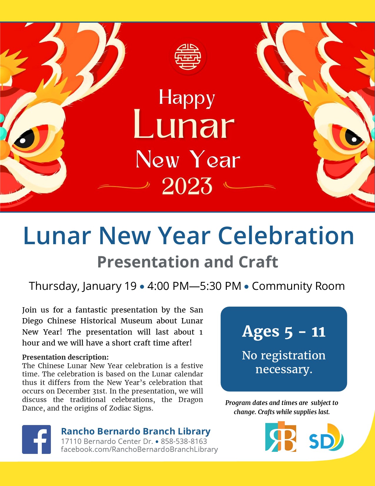 Lunar New Year - 農曆新年慶祝活動- Public Library of Brookline