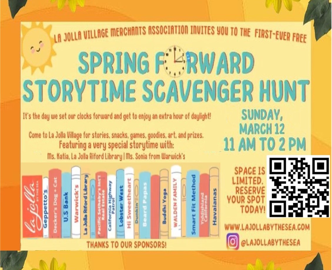 Spring Forward Storytime Scavenger Hunt March 12 2023