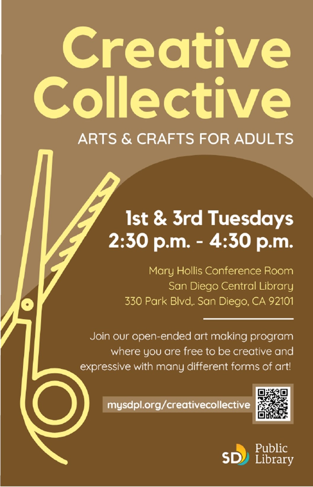 Creative Collective flyer with dates and times