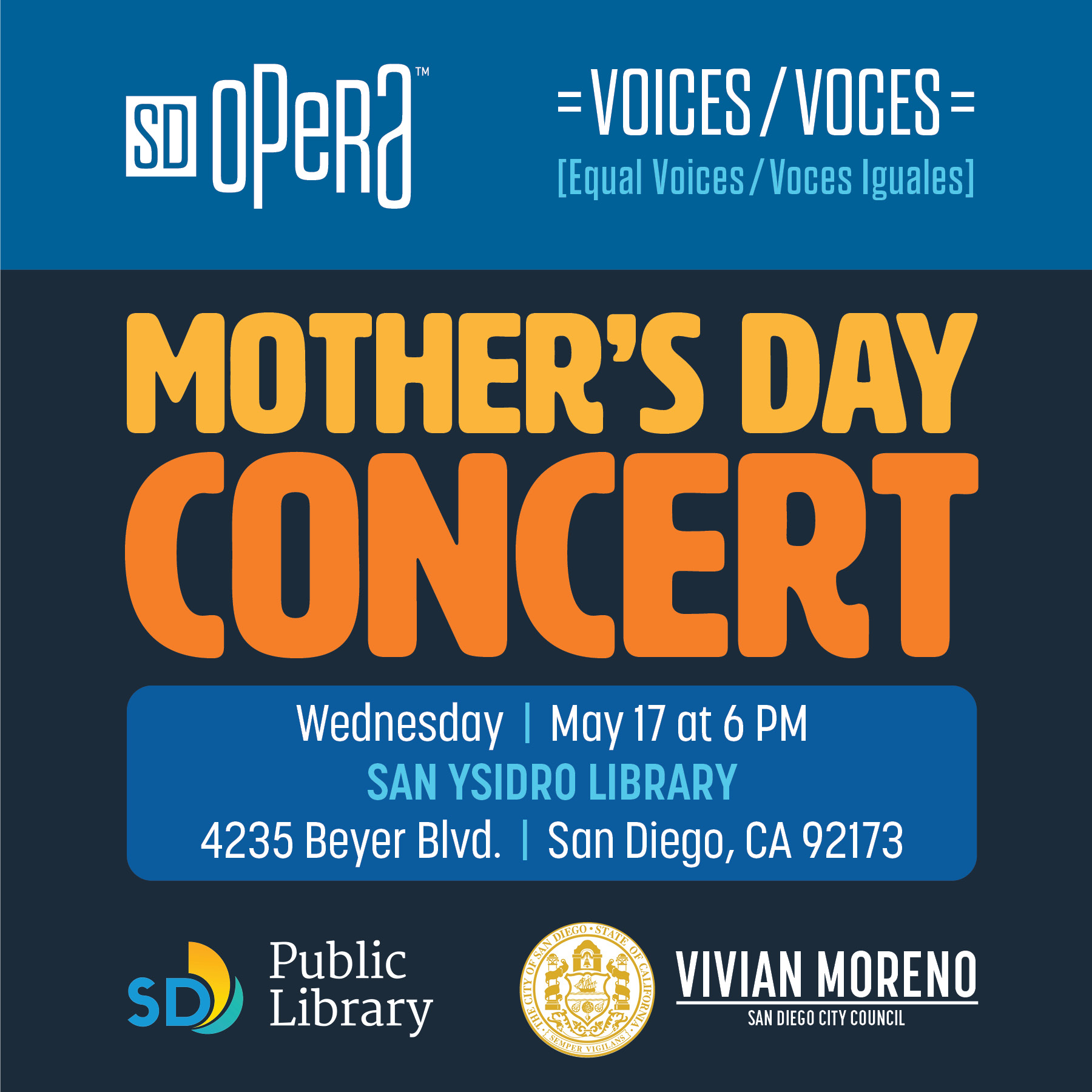 Mother's Day concert flyer.