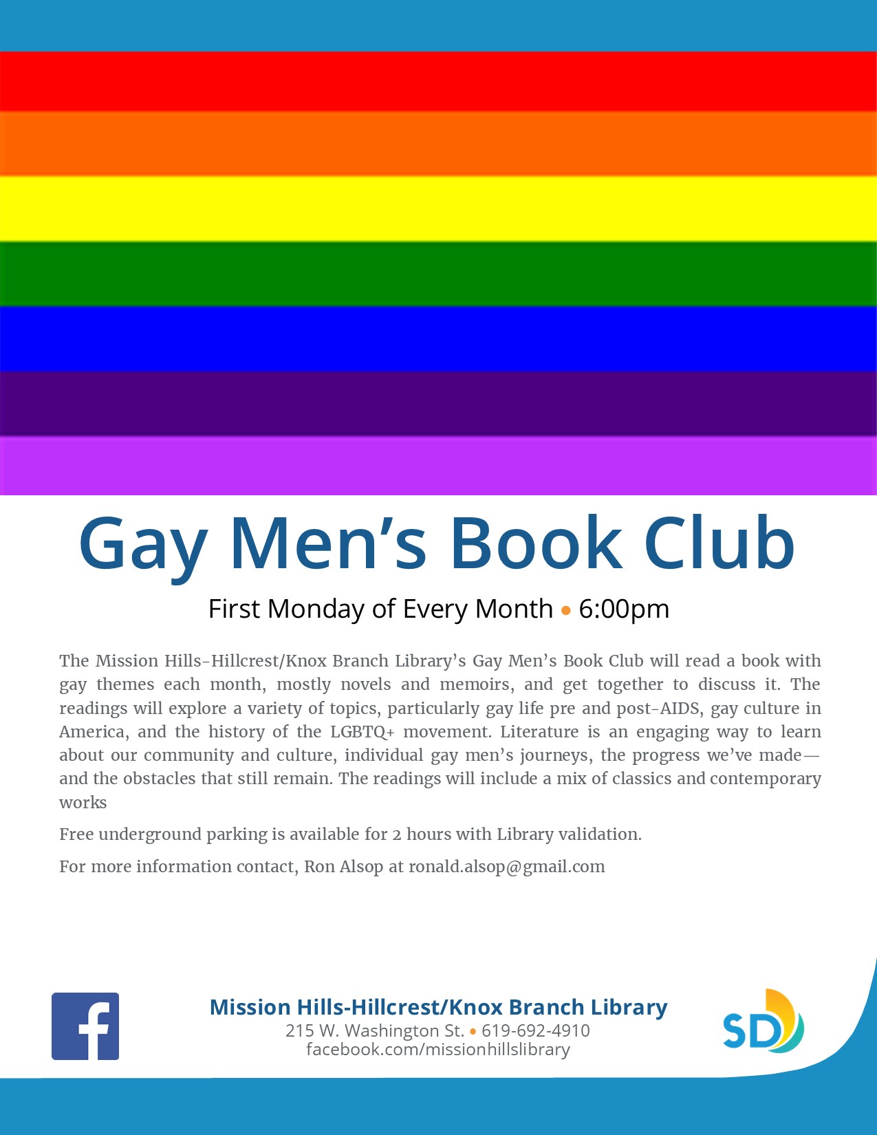 Flyer with Pride Flag