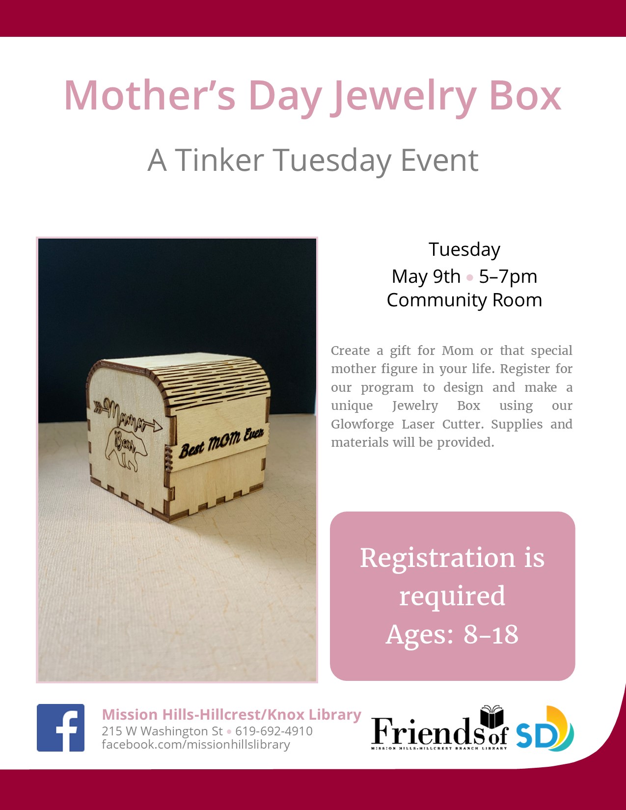 Mother’s Day Jewelry Box: A Tinker Tuesday Event