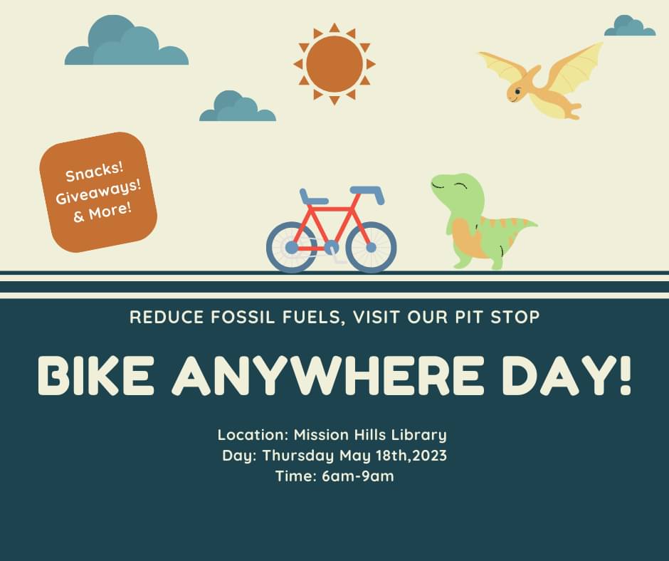 Bicycle, T Rex, Bike Anywhere Day Graphic