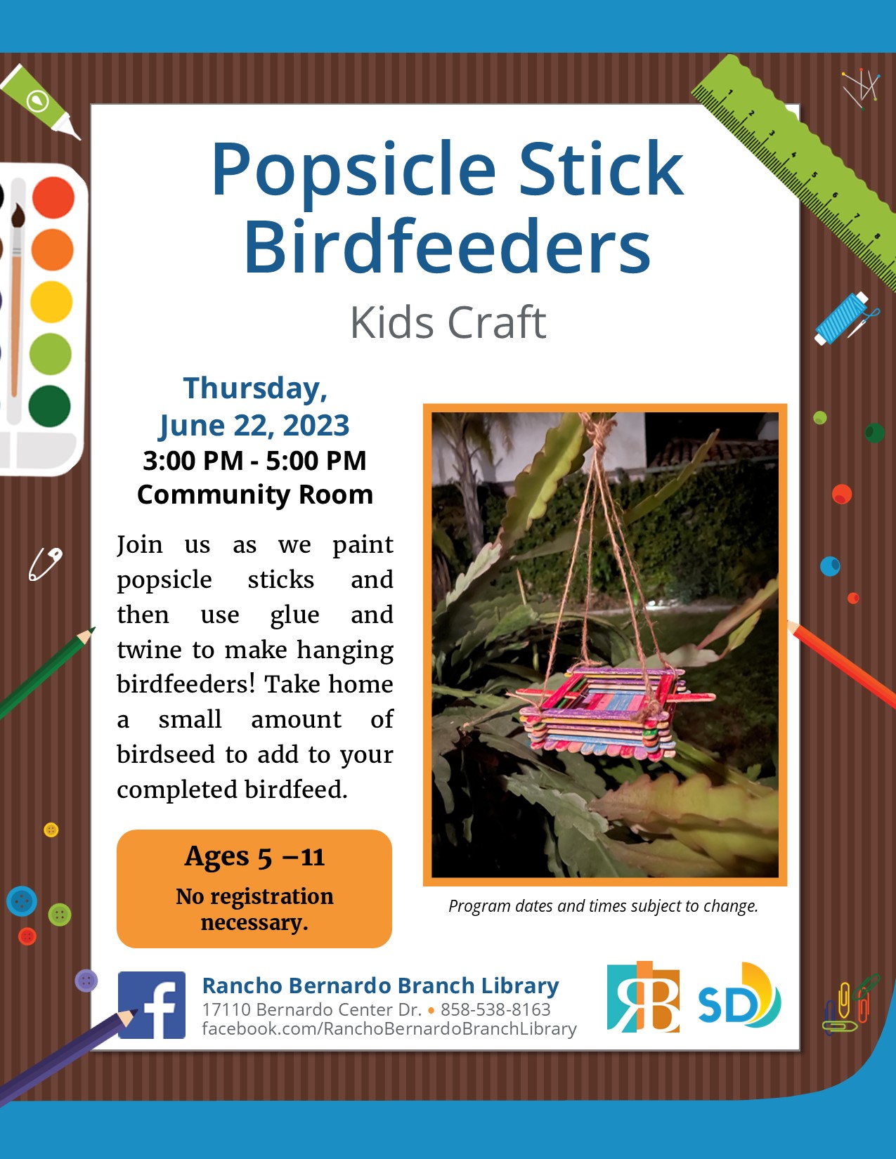 Popsicle Stick Birdfeeders